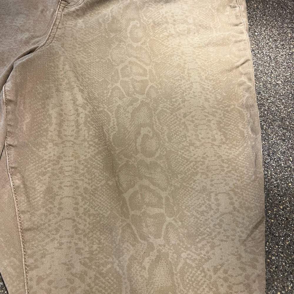 Torrid Tan Skinny Jeans with Snake Print